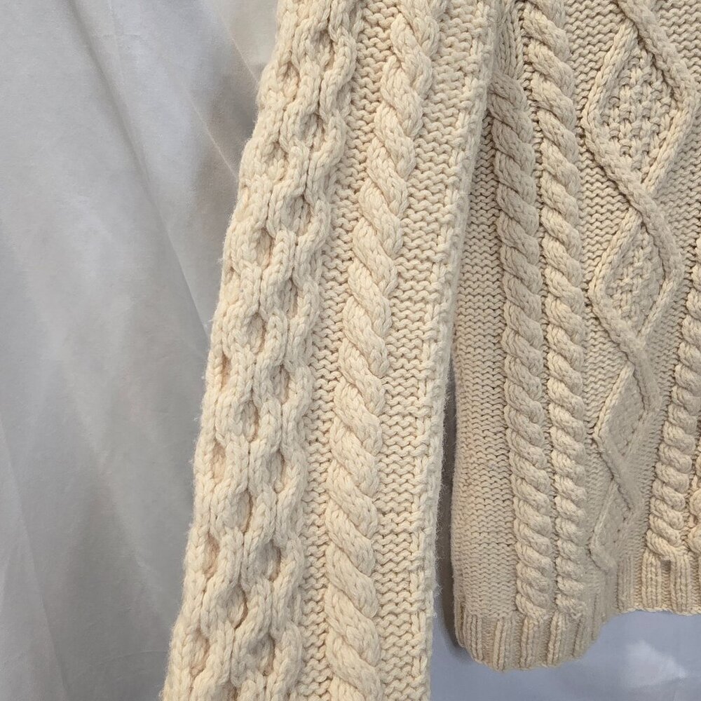 Garent Hill Ivory Cardigan 100% Wool Knited Size Medium - Picture 5 of 7